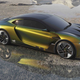 A side view of the DS E-Tense Performance concept car.